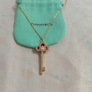 Tiffany & Co.Red Iris Key Pendant Necklace